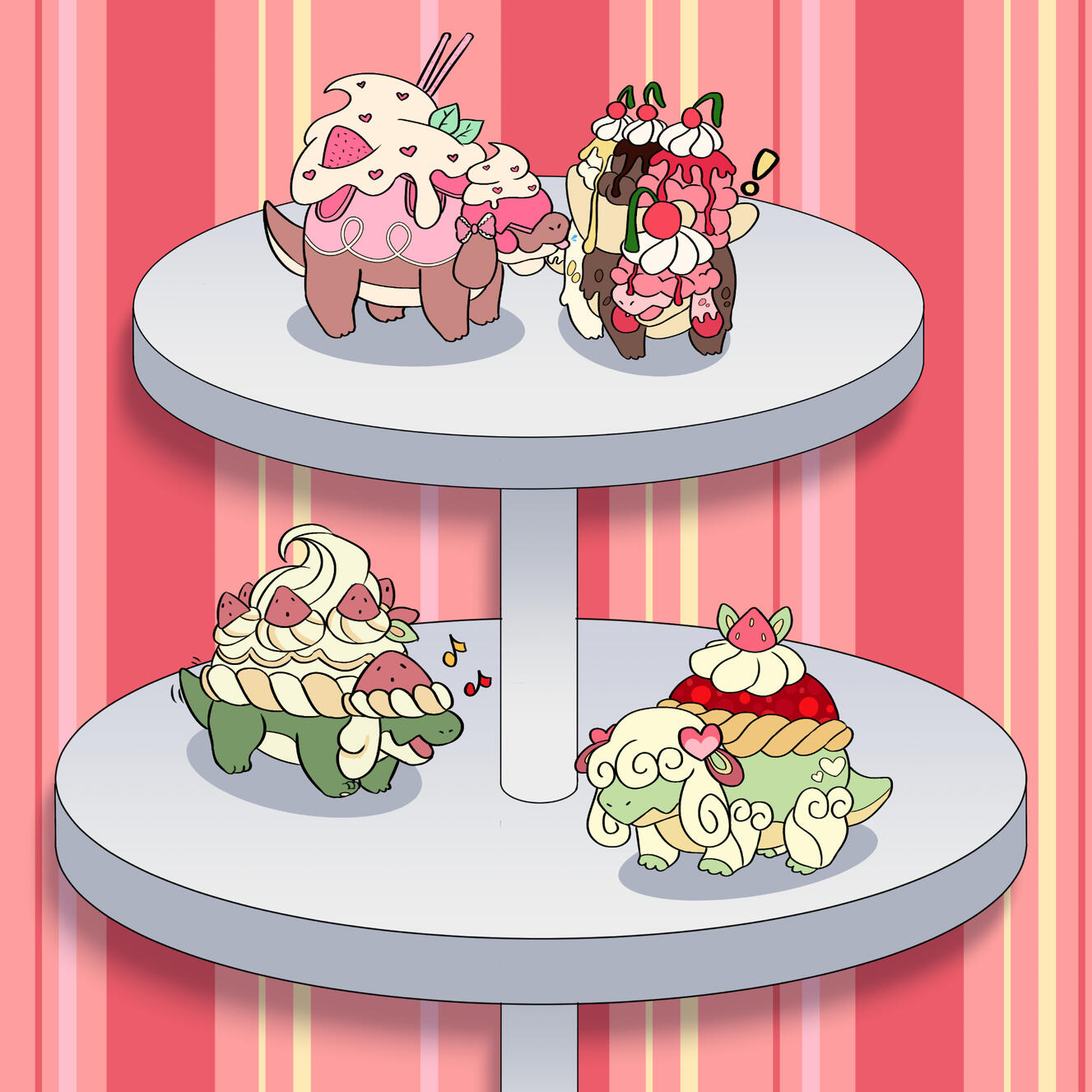 group of sweets inspired appletuns