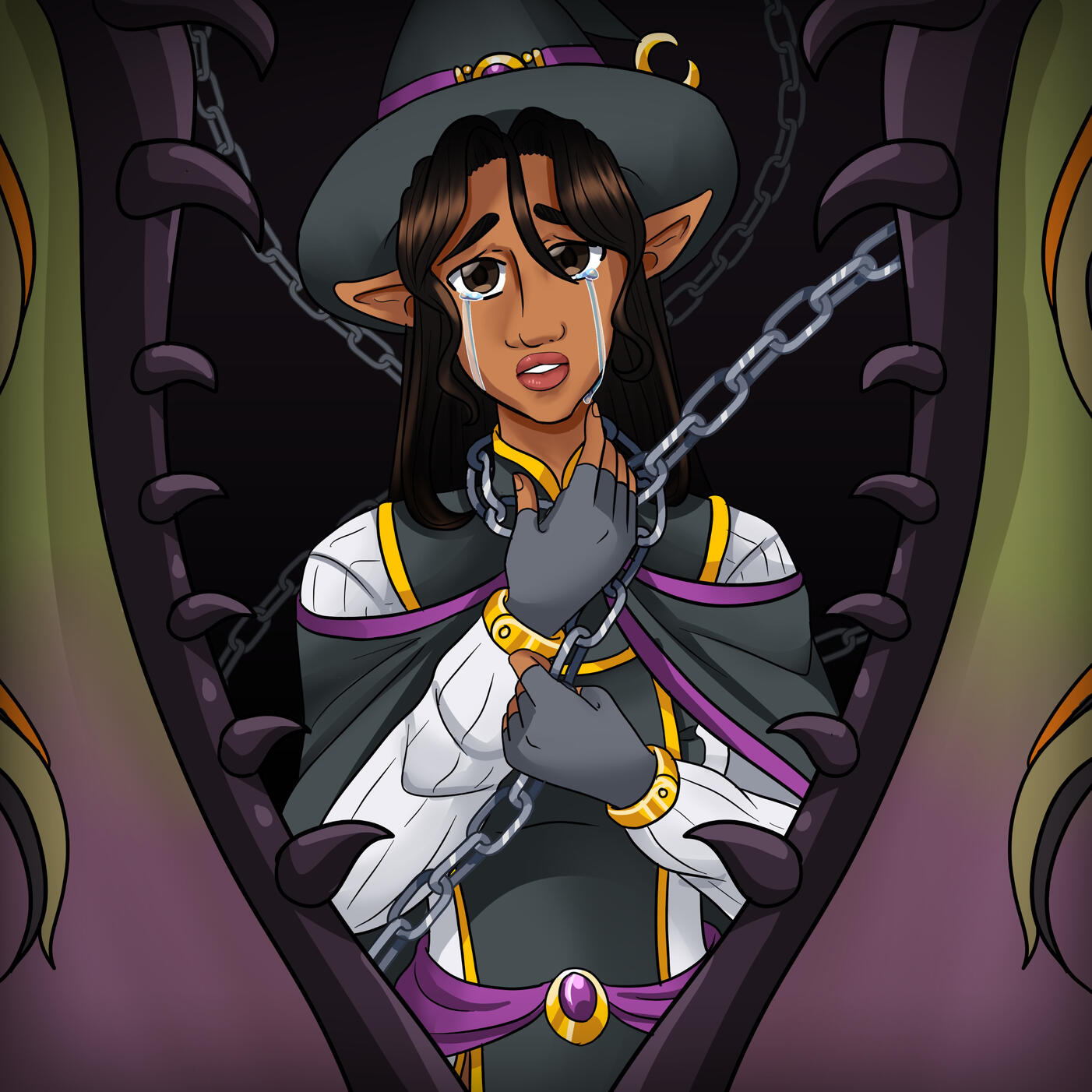 Elf Mage encased in Wings