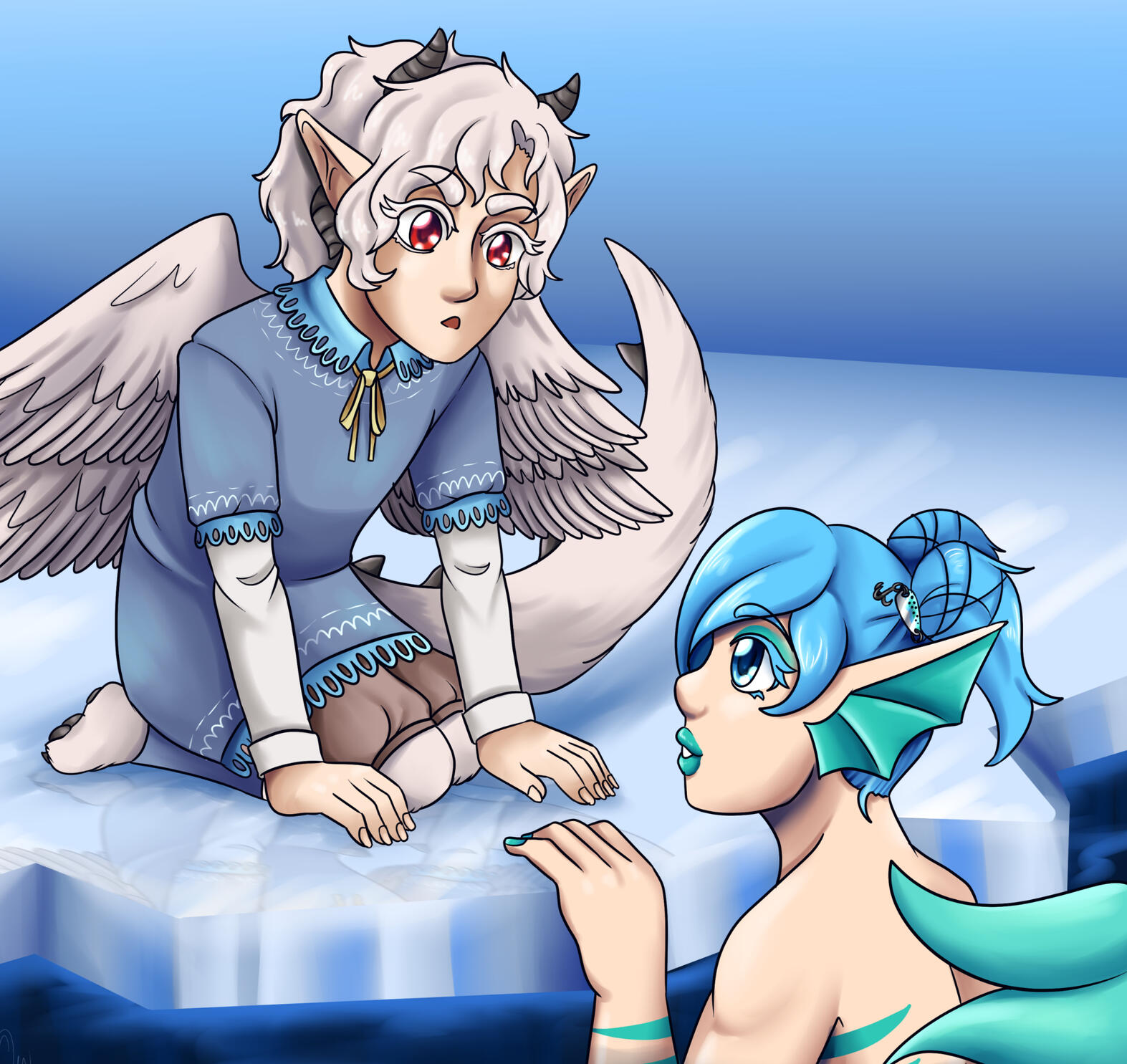 mermaid and dragon kids