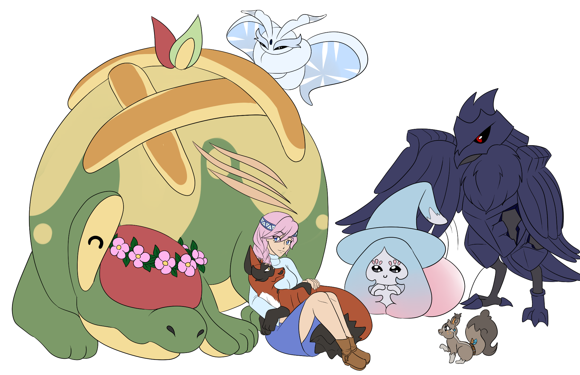 girl with her pokemon